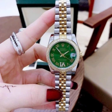 Đồng Hồ Nữ Rolex Chính Hãng Dây Thép Demi Mặt 32mm Chống Nước Giá 360.000₫