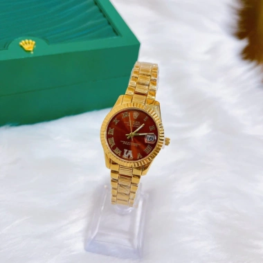 Đồng Hồ Nữ Rolex Viền Băm 32mm Chống Nước 3atm Sang Trọng Giá 1.47tr