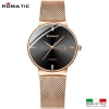 Đồng hồ nữ Romatic 4 vạch Ruby Italia Dây titanium sang trọng tặng hộp và pin