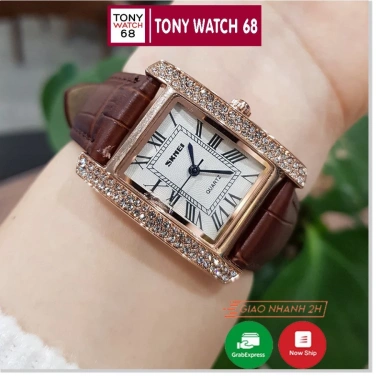 Đồng hồ nữ SKMEI dây da mặt vuông đính đá - Quý phái, giảm còn 699.000₫ 3