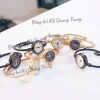 Đồng hồ nữ thạch anh cổ dây thép lưới mạ bạc thời trang, giảm còn 41.000₫ 2