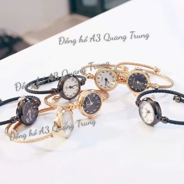 Đồng hồ nữ thạch anh cổ dây thép lưới mạ bạc thời trang, giảm còn 41.000₫ 2