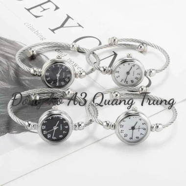 Đồng hồ nữ thạch anh cổ dây thép lưới mạ bạc thời trang, giảm còn 41.000₫ 4