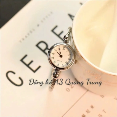 Đồng hồ nữ thạch anh cổ dây thép lưới mạ bạc thời trang, giảm còn 41.000₫ 8