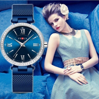 Đồng hồ nữ Venus Korea viền đá sang trọng - 1.240.000 VND, tặng hộp và pin