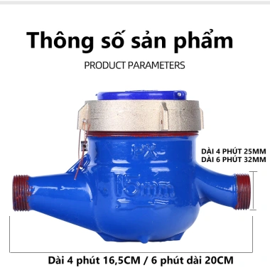 Đồng Hồ Nước DN15 FG-888 - Đo Nước Sinh Hoạt Gang Ren, Lắp Đặt Nhà Trọ, Giá 115k VND