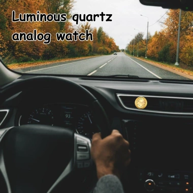 Đồng hồ ô tô phát sáng Air Vent Stick-On Quartz Analog 4cm - Giá 77.000₫