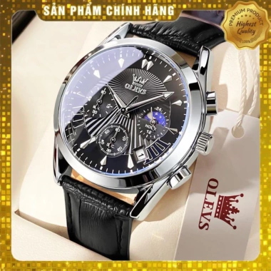 Đồng hồ OLEVS 2.876 – Dây da bò, chống nước sâu, phát sáng, giảm 23% 2.05 triệu 10