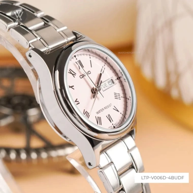 Đồng Hồ Quartz Nữ Casio LTP-V006D-4BUDF Màu Hồng Dây Thép Chống Nước 917.580₫