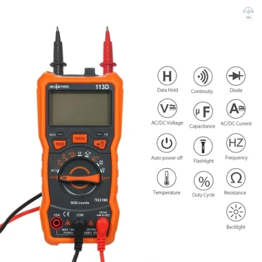 Đồng hồ RICHMETERS RM113D NCV 6.000 - Đo nhiệt độ, AC/DC, đèn flash, màn hình lớn, hút từ tính, 403.314₫ 4