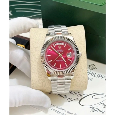 Đồng Hồ Rolex Daydate Mặt Đỏ Lửa Máy Cơ Nhật 38/41mm Bảo Hành 2 Năm Giá 2.560.000₫