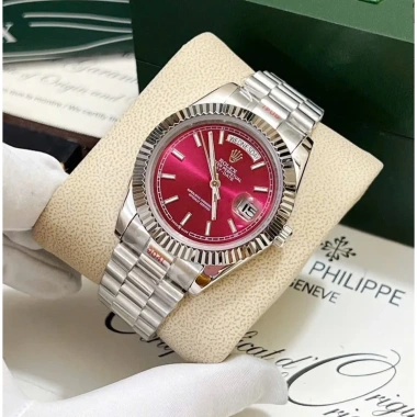 Đồng Hồ Rolex Daydate Mặt Đỏ Lửa Máy Cơ Nhật 38/41mm Bảo Hành 2 Năm Giá 2.560.000₫ 3