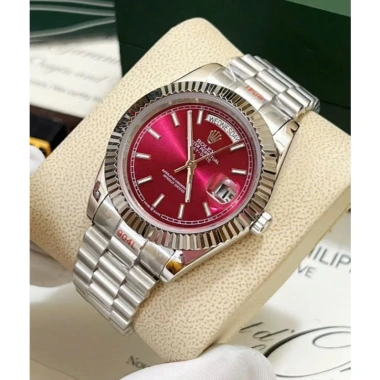 Đồng Hồ Rolex Daydate Mặt Đỏ Lửa Máy Cơ Nhật 38/41mm Bảo Hành 2 Năm Giá 2.560.000₫ 5