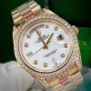Đồng hồ Rolex full đá CZ mặt khảm trai vàng hồng - Máy cơ Nhật 38-41mm - Giá ưu đãi 2,577,465₫ 5