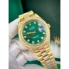 Đồng Hồ Rolex Full Đá CZ Mặt Xanh Lá Vỏ Vàng Máy Cơ Nhật 38/41mm - Giá 2.66 Triệu 5