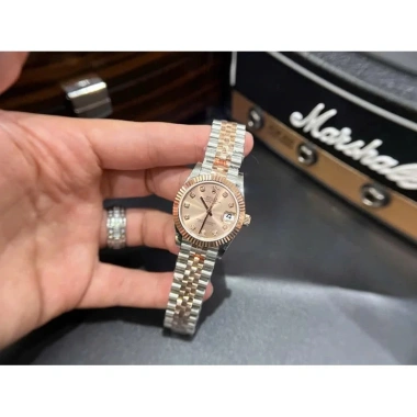 Đồng Hồ ROLEX Nữ 31mm GM Bọc Vàng 18K Cọc Số Kim Cương Thiên Nhiên Kiểm Định 4 Đồng Hồ ROLEX Nữ 31mm GM Bọc Vàng 18K Cọc Số Kim Cương Thiên Nhiên Kiểm Định 4