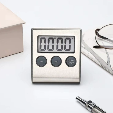 Đồng Hồ Số Chome N06 Đếm Ngược Báo Thức Thép Không Gỉ LCD 3 Nút - 44.000₫ 9