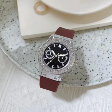 Đồng hồ thạch anh unisex YK - Silicon đính kim cương, thời trang nam nữ, giảm giá 121.000 VND