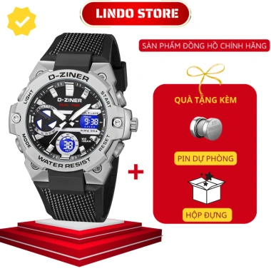 Đồng hồ thể thao nam D-ZINER DZ8.302, chống nước 30m, bền bỉ, bảo hành 12 tháng - 359.000₫