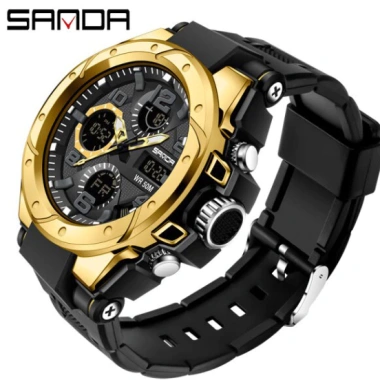 Đồng Hồ Thể Thao Nam SANDA 6.008 - Bơi Lội, Báo Thức, Đèn Phát Sáng, Chạy 2 Máy, 1.260.000₫