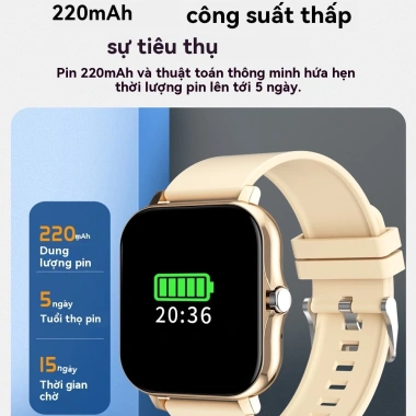 Đồng hồ thông minh 1,83 inch toàn màn hình theo dõi thể thao nhịp tim Bluetooth gọi - Giá 189.000₫