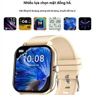 Đồng hồ thông minh 1,83 inch toàn màn hình theo dõi thể thao nhịp tim Bluetooth gọi - Giá 189.000₫