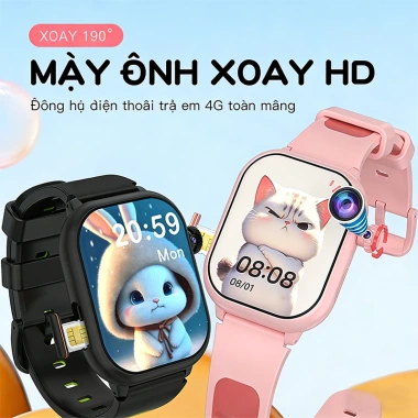 Đồng hồ thông minh 4G hỗ trợ WiFi, định vị, camera xoay, gọi video - Giá chỉ 739.000₫