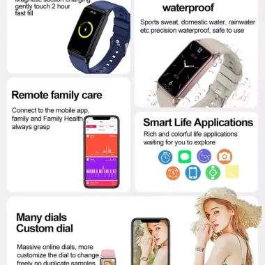 Đồng hồ thông minh ECG+PPG IP68 – Theo dõi nhịp tim, axit uric, mỡ máu, nhắc cuộc gọi – Xiaomi iOS – Quà tặng