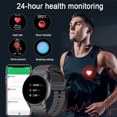 Đồng hồ thông minh Galaxy 2.025 Smart Watch 7 GPS - La bàn, thể thao, nhịp tim, gọi BT, màn hình AMOLED HD - 300.300 VND 8