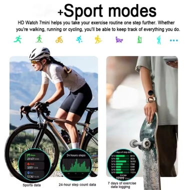 Đồng hồ thông minh Galaxy 2.025 Smart Watch 7 GPS - La bàn, thể thao, nhịp tim, gọi BT, màn hình AMOLED HD - 300.300 VND 9