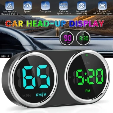 Đồng hồ thông minh kỹ thuật số GPS đo tốc độ HUD, báo quá tốc độ, 7 màu - Giá ưu đãi 232.710 VND