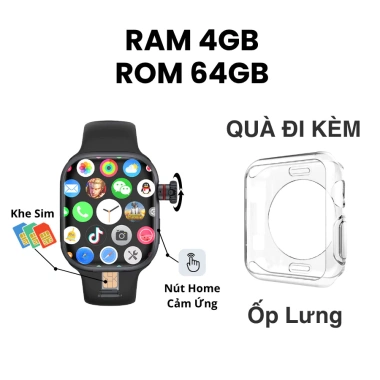 Đồng Hồ Thông Minh Lắp Sim S16 Ultra ProMax Gen5 - Nghe Gọi, Nút Home Cảm Ứng, Cao Cấp, Giá 2,5 Triệu