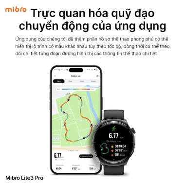 Đồng Hồ Thông Minh Mibro Lite 3 Pro - Màn Hình Amoled UHD 1,32 60Hz GPS Độc Lập Bluetooth Gọi Nhẹ Giá 1.720.000 VND
