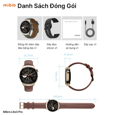 Đồng Hồ Thông Minh Mibro Lite 3 Pro - Màn Hình Amoled UHD 1,32 60Hz GPS Độc Lập Bluetooth Gọi Nhẹ Giá 1.720.000 VND