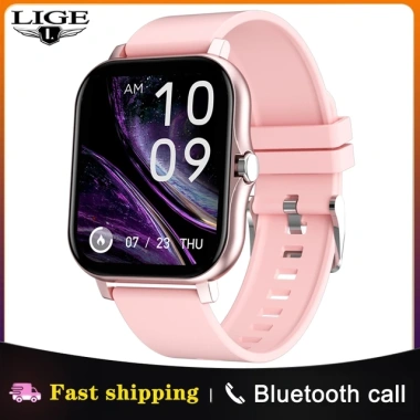 Đồng hồ thông minh nữ Lige màn hình cảm ứng thể thao, chống nước, sức khỏe
