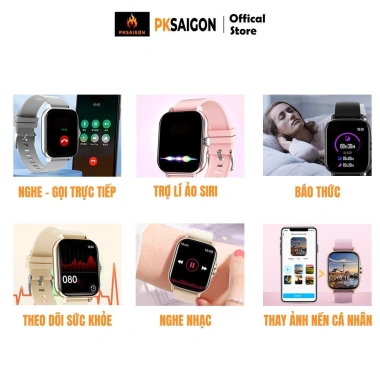 Đồng hồ thông minh PKSAIGON T800 PRM - Nghe gọi, chơi game, nhận thông báo, theo dõi sức khỏe, chống nước, giá 175.000₫ 2