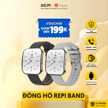 Đồng Hồ Thông Minh REPI Band 34MM Nam Nữ - Cổ Tay Nhỏ, Nghe Gọi, Bảo Hành 12 Tháng, Giá 930k