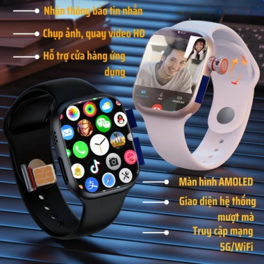 Đồng Hồ Thông Minh Sim S16 PROMAX GEN5 Nghe gọi, tải app, màn hình tràn viền, theo dõi sức khỏe, giảm còn 1.8 triệu