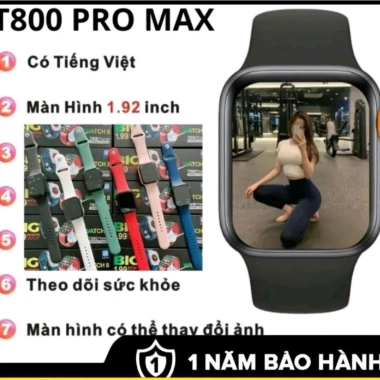 Đồng hồ thông minh T800 - nghe gọi, chơi game, thông báo sức khỏe cho nam nữ, giảm 35% 4