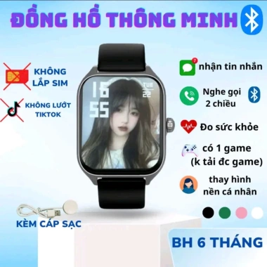 Đồng Hồ Thông Minh T800 Pro Không Lắp Sim - Game, Lịch, Máy Tính, Đo Tim - 170.255 VND