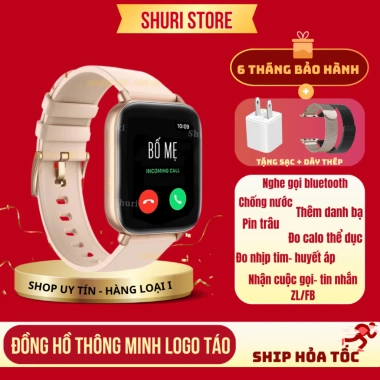 Đồng hồ thông minh TÁO logo 41-45mm Bluetooth, nhận tin, nghe gọi - 450.000₫