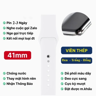 Đồng hồ thông minh TÁO logo 41-45mm Bluetooth, nhận tin, nghe gọi - 450.000₫ 2 Đồng hồ thông minh TÁO logo 41-45mm Bluetooth, nhận tin, nghe gọi - 450.000₫ 2