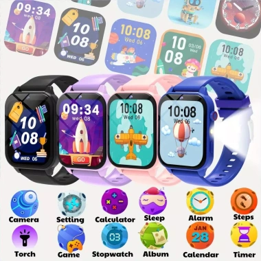 Đồng hồ thông minh trẻ em 18 trò chơi, giấc ngủ, cảm ứng, báo thức, quà tặng bé 3 Đồng hồ thông minh trẻ em 18 trò chơi, giấc ngủ, cảm ứng, báo thức, quà tặng bé 3