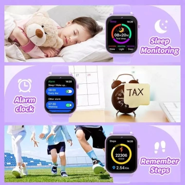 Đồng hồ thông minh trẻ em 18 trò chơi, giấc ngủ, cảm ứng, báo thức, quà tặng bé 9 Đồng hồ thông minh trẻ em 18 trò chơi, giấc ngủ, cảm ứng, báo thức, quà tặng bé 9