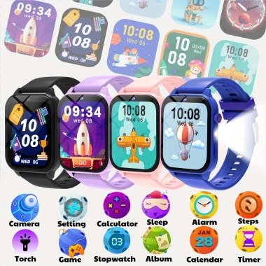 Đồng hồ thông minh trẻ em 1.83 inch HD Camera, Đèn pin, Giám sát giấc ngủ, Báo thức - Giá giảm 398.000₫
