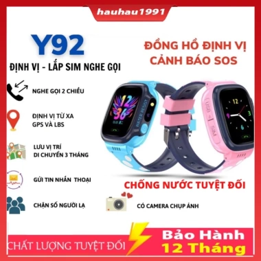 Đồng Hồ Thông Minh Trẻ Em Lắp Sim Y92 Y31 Q12 Định Vị Nghe Gọi Nhắn Tin Chống Nước Tiếng Việt 199k Sim Veitel