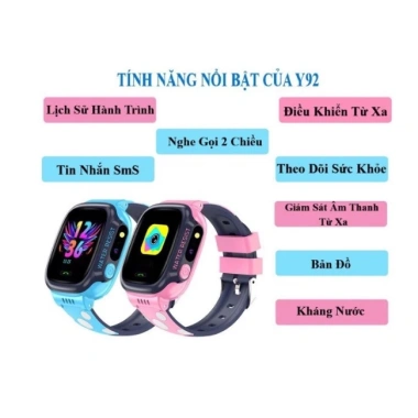 Đồng Hồ Thông Minh Trẻ Em Lắp Sim Y92 Y31 Q12 Định Vị Nghe Gọi Nhắn Tin Chống Nước Tiếng Việt 199k Sim Veitel