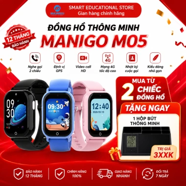 Đồng hồ thông minh trẻ em MANIGO M05 - Định vị, Gọi video 2 chiều, Cảnh báo SOS, Bảo hành 12 tháng, Giá 1.135.000₫