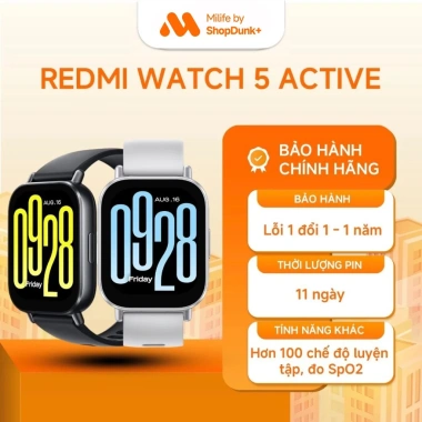 Đồng Hồ Thông Minh Xiaomi Redmi Watch 5 Active - BH 12 Tháng, Giá 930.000 VND, Theo Dõi Sức Khỏe và Thể Thao Đồng Hồ Thông Minh Xiaomi Redmi Watch 5 Active - BH 12 Tháng, Giá 930.000 VND, Theo Dõi Sức Khỏe và Thể Thao