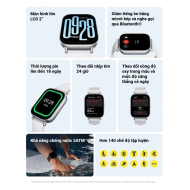 Đồng Hồ Thông Minh Xiaomi Redmi Watch 5 Active - BH 12 Tháng, Giá 930.000 VND, Theo Dõi Sức Khỏe và Thể Thao 2 Đồng Hồ Thông Minh Xiaomi Redmi Watch 5 Active - BH 12 Tháng, Giá 930.000 VND, Theo Dõi Sức Khỏe và Thể Thao 2